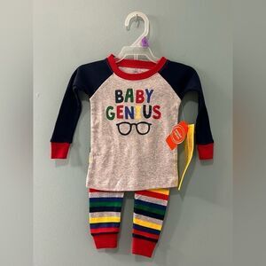 NWT … WONDER NATION “Size: 12 Months” Colorful Baby Genius 2 Piece Outfit